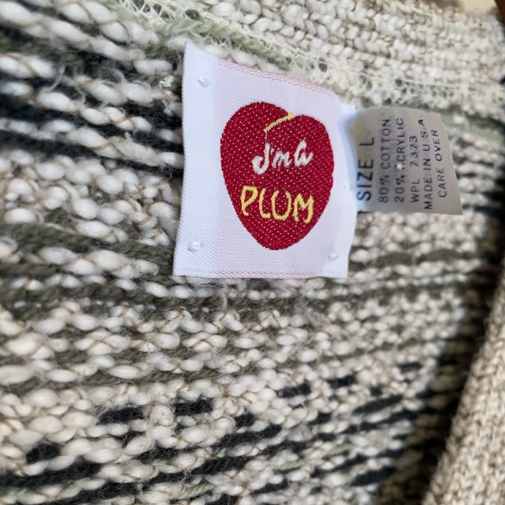 J'Ma Plum Women’s Vintage Green Sweater Size L 90s - Picture 3 of 4